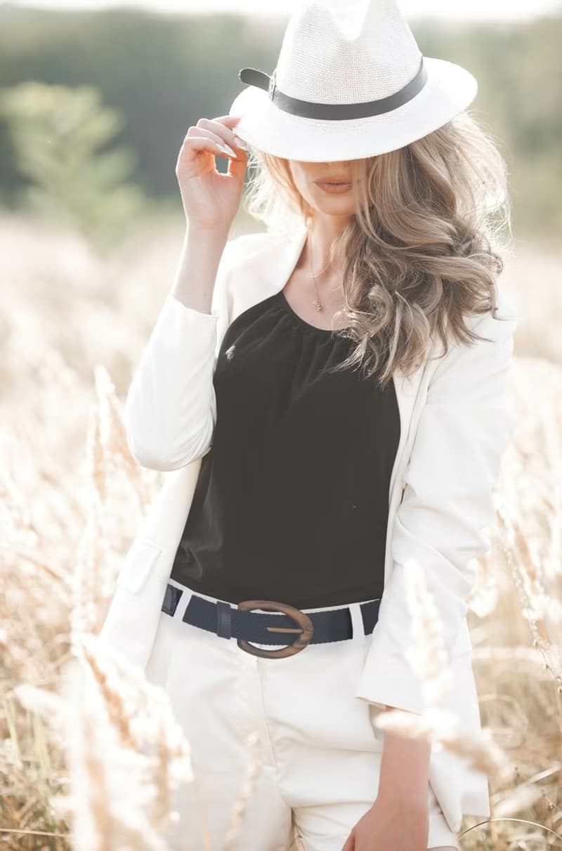 Wood Belt Yellowstone Clever 317 - Walnut Wood White Braided Cotton Belt
