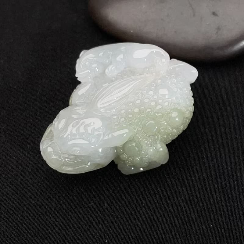 【招財神獸】冰飄綠翡翠三腳蟾蜍擺飾 | 天然緬甸玉翡翠A貨|送禮