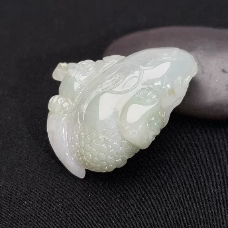 【招財神獸】冰飄綠翡翠三腳蟾蜍擺飾 | 天然緬甸玉翡翠A貨|送禮