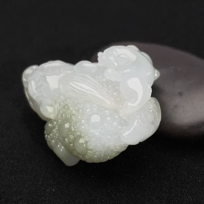 【招財神獸】冰飄綠翡翠三腳蟾蜍擺飾 | 天然緬甸玉翡翠A貨|送禮