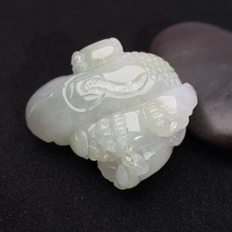 【招財神獸】冰飄綠翡翠三腳蟾蜍擺飾 | 天然緬甸玉翡翠A貨|送禮