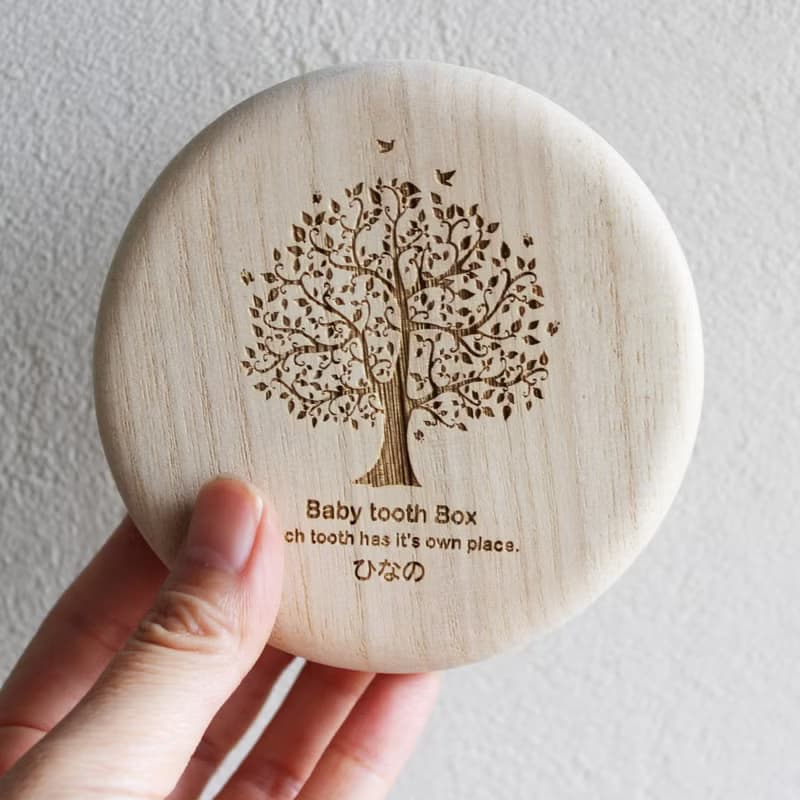 名入れ専用　樹　乳歯ケース　高級桐材使用　乳歯入れ　赤ちゃんの歯　フェアリーの歯　ギフト　プレゼント　出産祝い