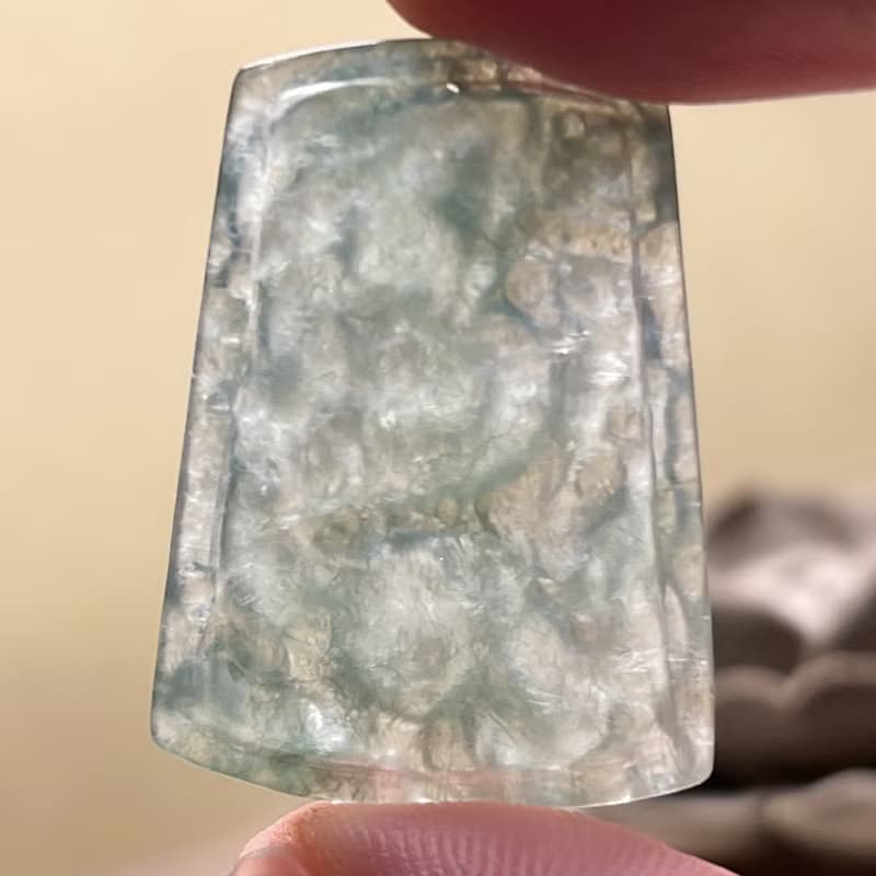 冰種油青翡翠懷古龍牌 | 天然緬甸玉A貨翡翠 | 送禮