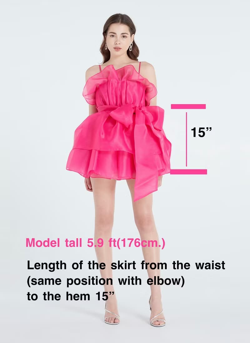 Lisa shocking pink mini dress for women Cocktail party dress