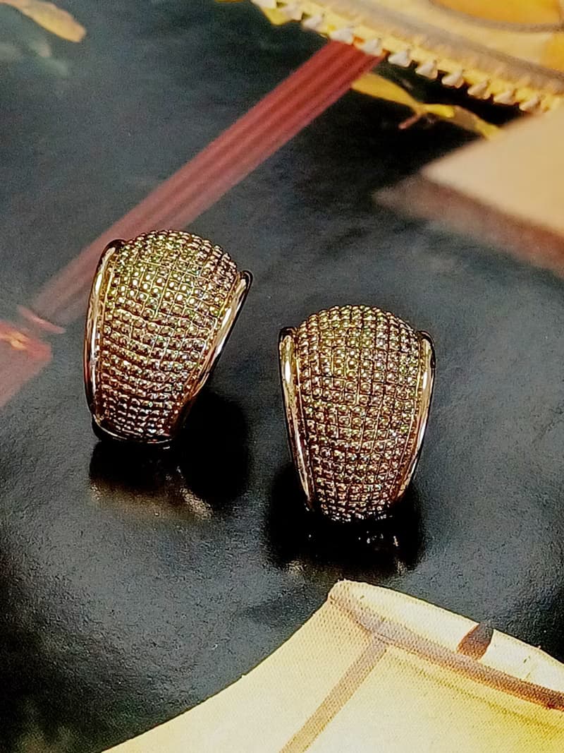 vintage jewelry  古董立體網狀夾式耳環