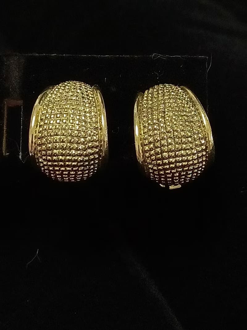 vintage jewelry  古董立體網狀夾式耳環