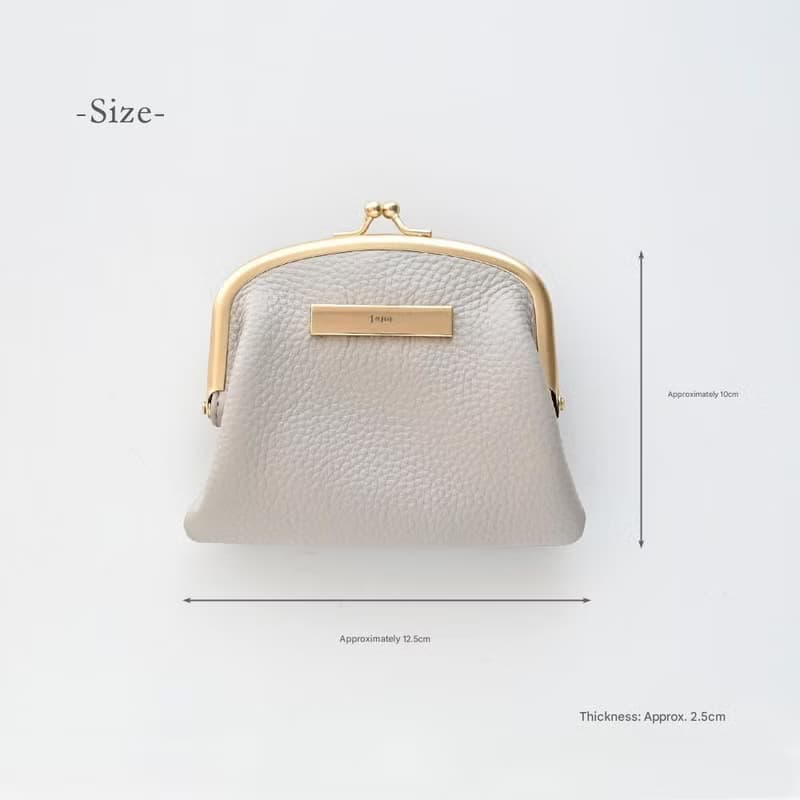親子がま口ポーチ 【 本革 Nuance プレート 名入れ 】 ポーチ 小物入れ 財布 コインケース カードケース がま口 刻印 HR32U