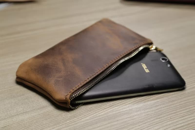 藝創小間 | 瘋馬皮拉鍊筆袋手機袋收納袋手拿包 情人節 禮物