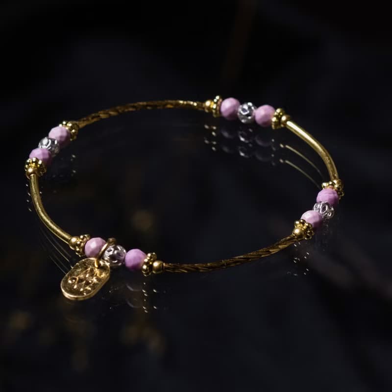 西澳假期 // C1413紫雲母黃銅手鍊