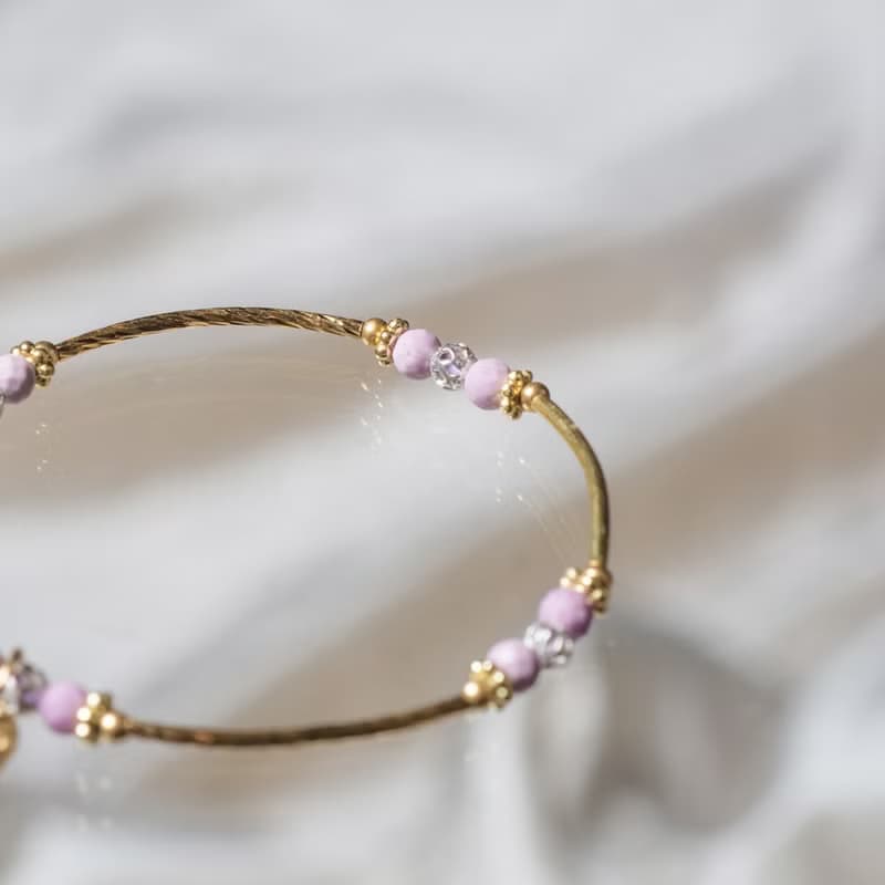 西澳假期 // C1413紫雲母黃銅手鍊