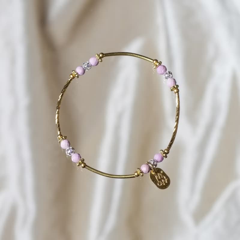 西澳假期 // C1413紫雲母黃銅手鍊