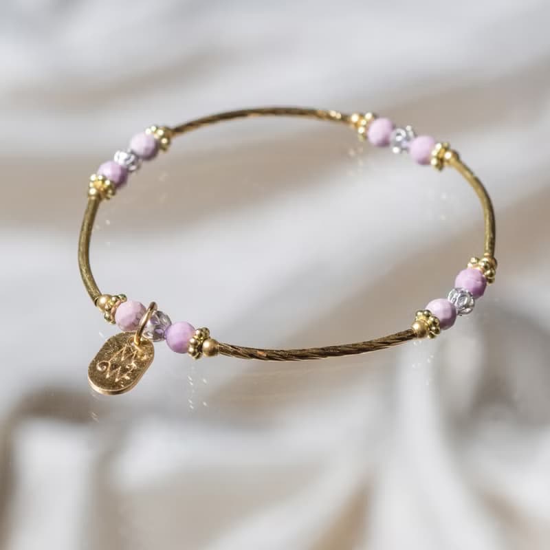 西澳假期 // C1413紫雲母黃銅手鍊