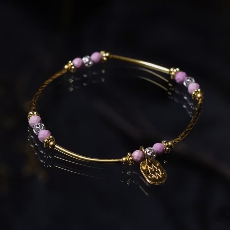 西澳假期 // C1413紫雲母黃銅手鍊