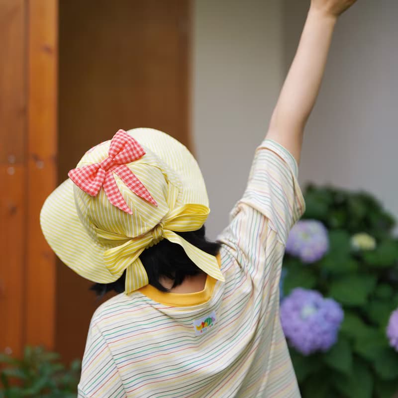 小兔子嗡嗡  復古昭和可愛 花籃遮陽帽 防曬 刺繡