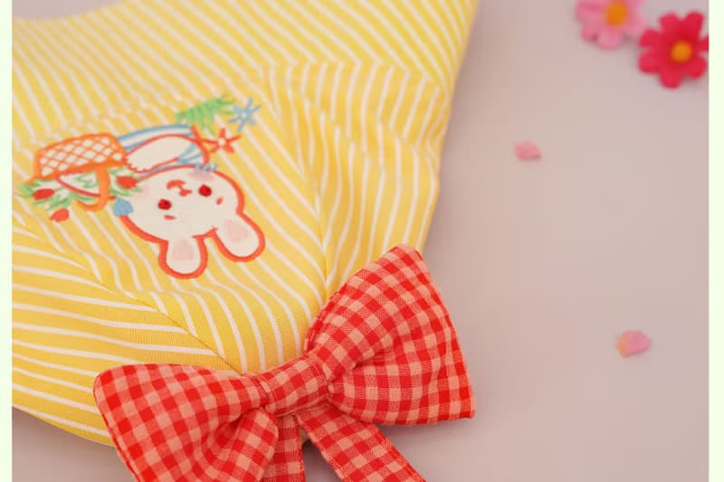 小兔子嗡嗡  復古昭和可愛 花籃遮陽帽 防曬 刺繡