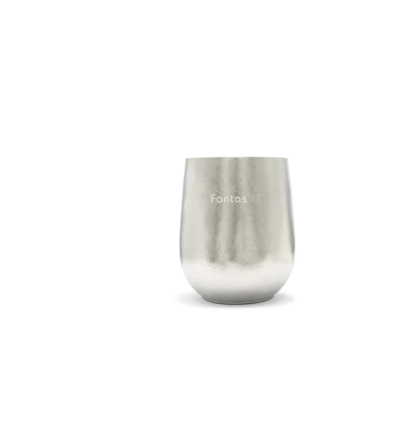 FantasTi  鈦愛生活系列-純鈦雙層保溫保冷鈦杯-燦銀結晶 220ml