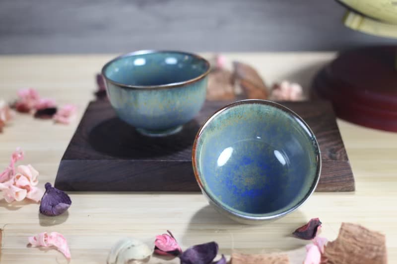 【送禮好物】100ml 天目對杯 寬口茶杯 酒杯 鶯歌葉敏祥作