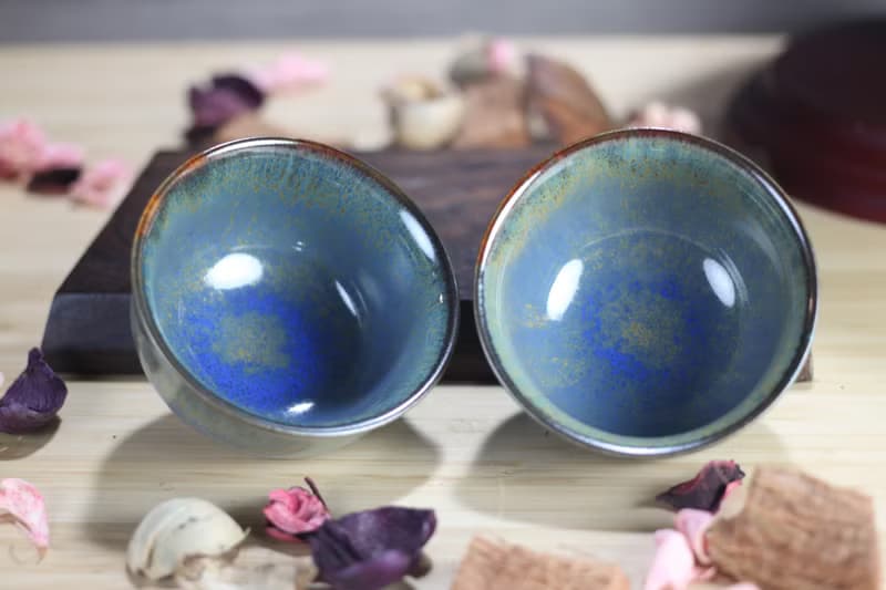 【送禮好物】100ml 天目對杯 寬口茶杯 酒杯 鶯歌葉敏祥作