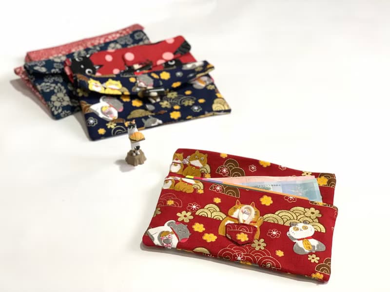 布紅包袋/墨鏡袋/招財貓/日本風