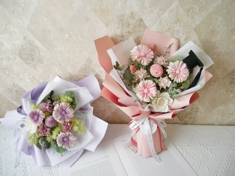 畢業季限定【豐盛款索拉向日葵乾燥花束4色】畢業祝福/畢業花束