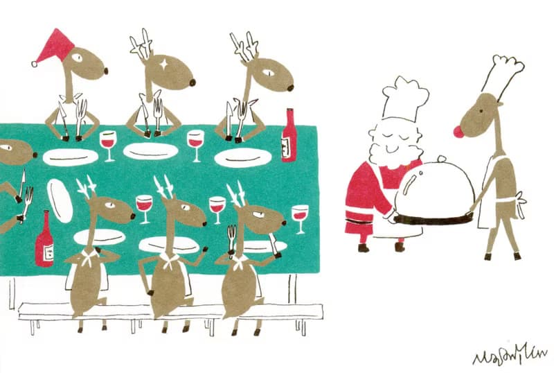 聖誕卡-2019聖誕明信片12號 : 聖誕大餐 Christmas Feast