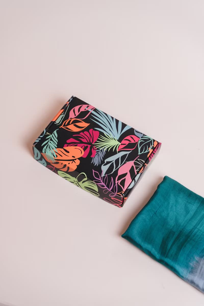 100% Mulberry Silk Scarf – Hand Dyed, Lightweight, Emerald Green-Grey Ombre