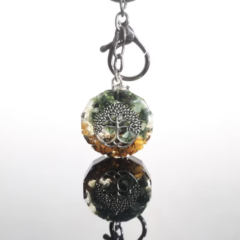 【聖誕飾品】生命之樹吊飾鑰匙圈2-招財豐盛吊飾/項鍊水晶療癒