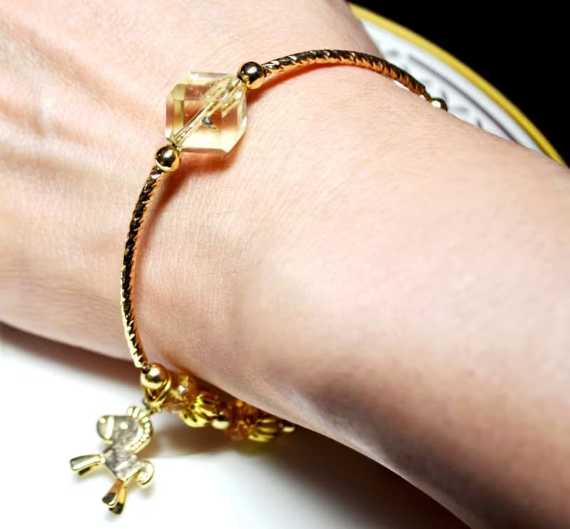 小馬遊樂園-天然檸檬黃水晶手鍊