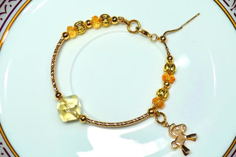 小馬遊樂園-天然檸檬黃水晶手鍊