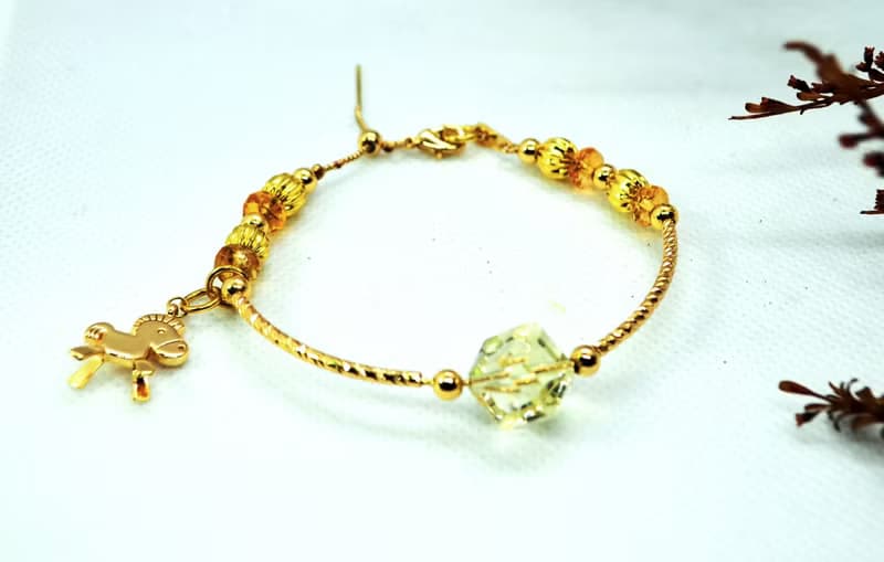 小馬遊樂園-天然檸檬黃水晶手鍊