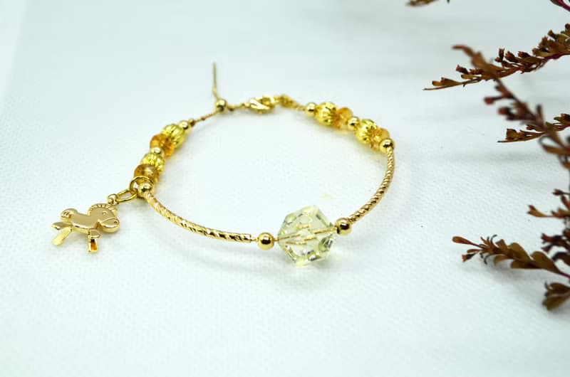 小馬遊樂園-天然檸檬黃水晶手鍊