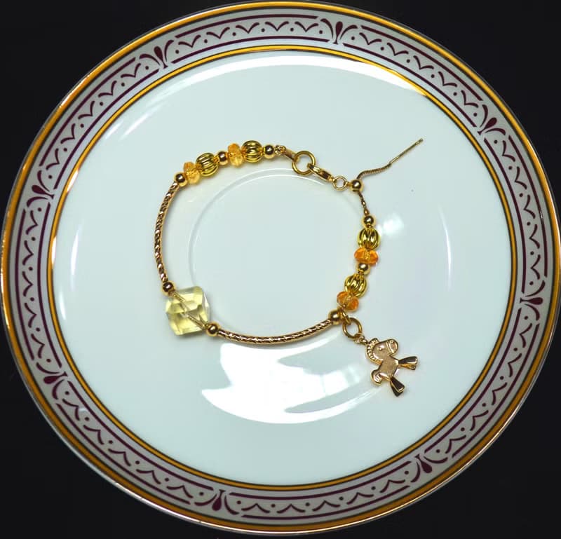 小馬遊樂園-天然檸檬黃水晶手鍊