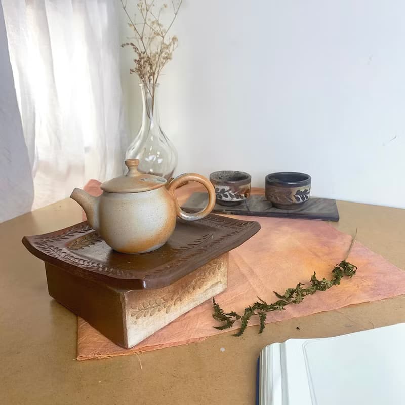 柴燒灰切瓷壺 新彩燒 陶藝 手作作品 | 禮物 收藏 陳威恩作