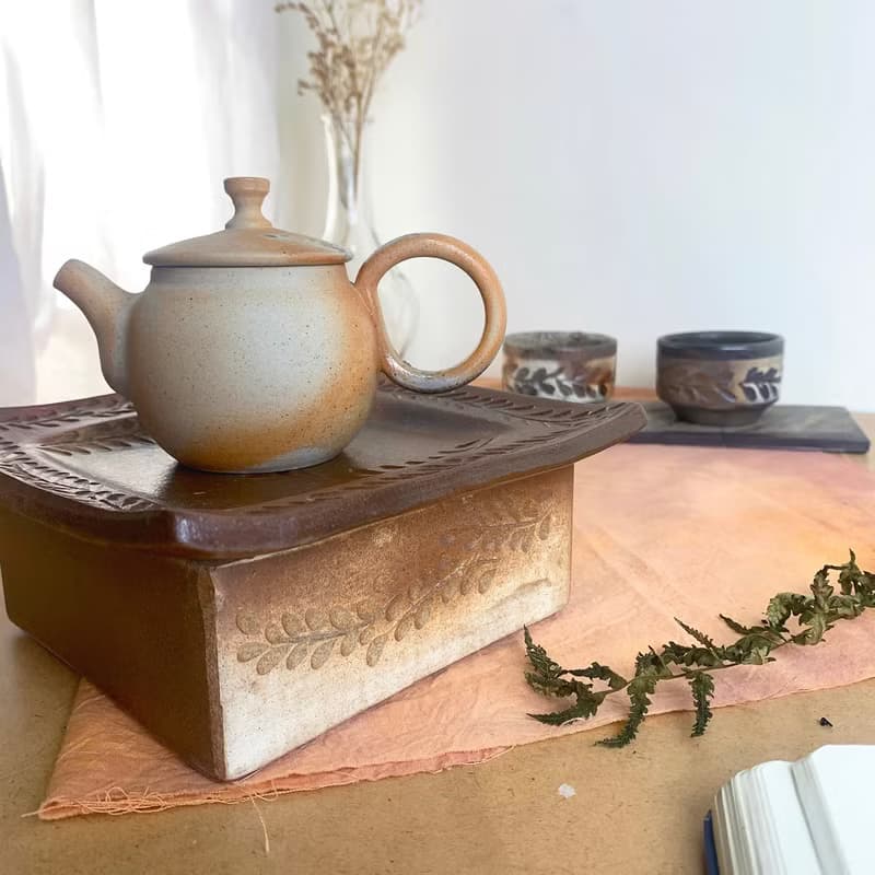 柴燒灰切瓷壺 新彩燒 陶藝 手作作品 | 禮物 收藏 陳威恩作