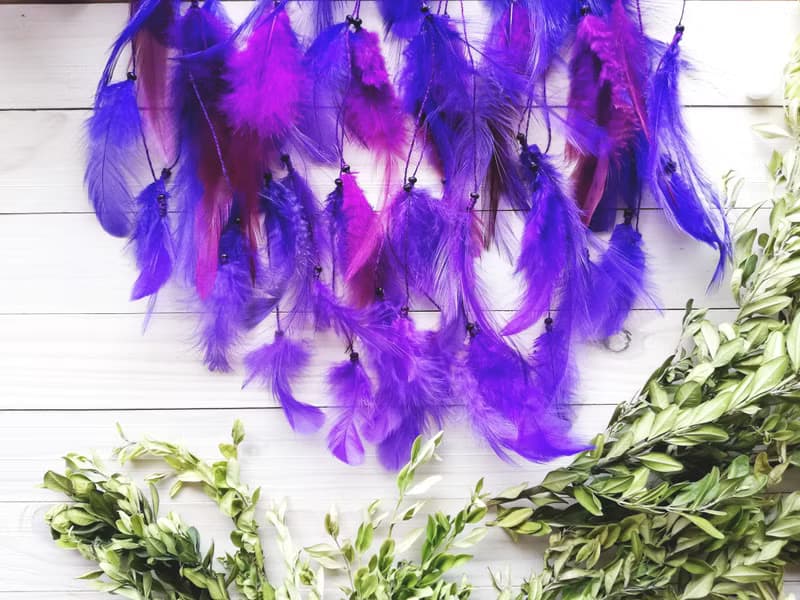 Purple dream catcher, Birthday gift, Large dreamcatcher, Bedroom wall hanging