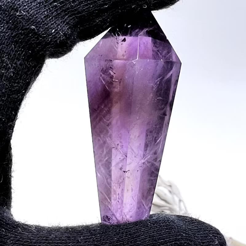 勇往。擺件 一圖一物 療癒 打磨 l 小紫晶權杖水晶 紫水晶 爆彩 l