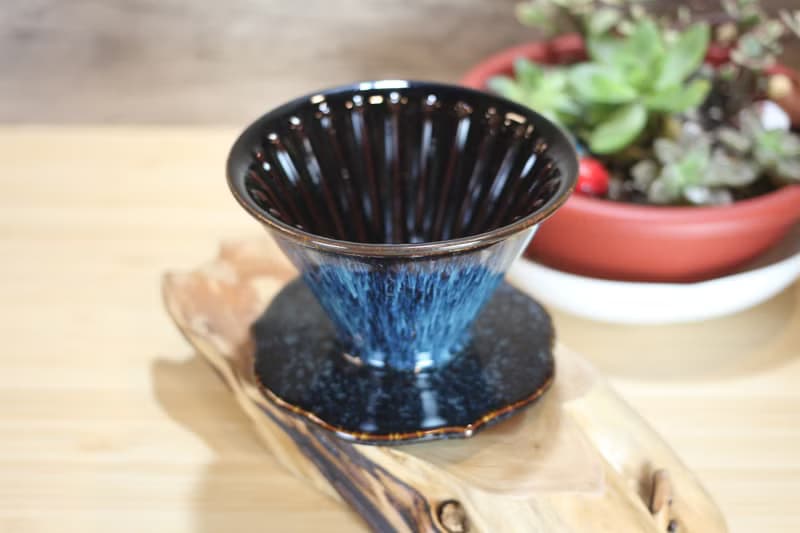 【送禮好物】天目釉 50度角 自然釉咖啡濾杯 鶯歌燒 台灣綠工藝