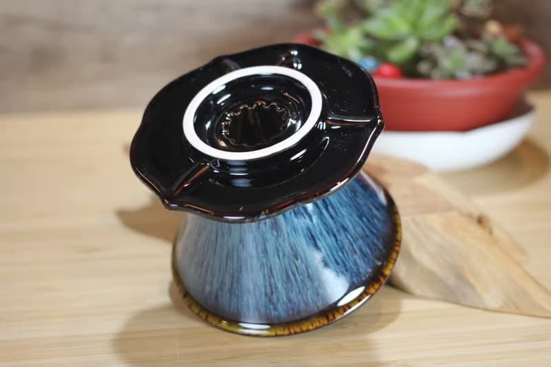 【送禮好物】天目釉 50度角 自然釉咖啡濾杯 鶯歌燒 台灣綠工藝