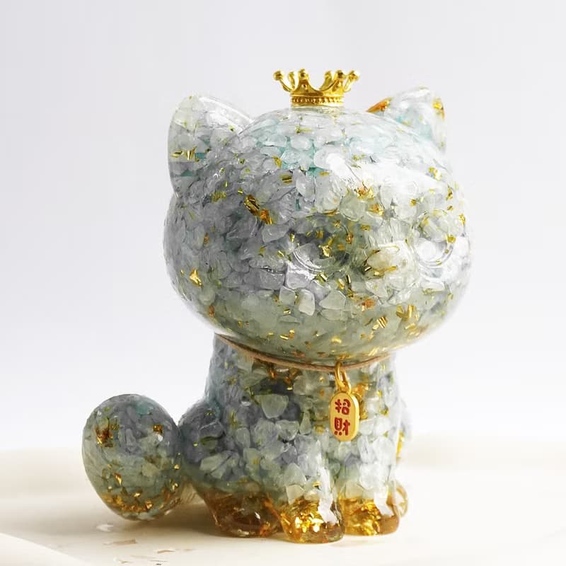 【Hourrae荷萊】富貴招財貓 水晶擺件