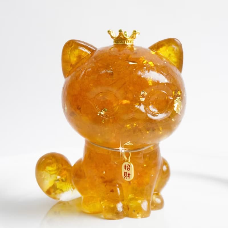 【Hourrae荷萊】富貴招財貓 水晶擺件