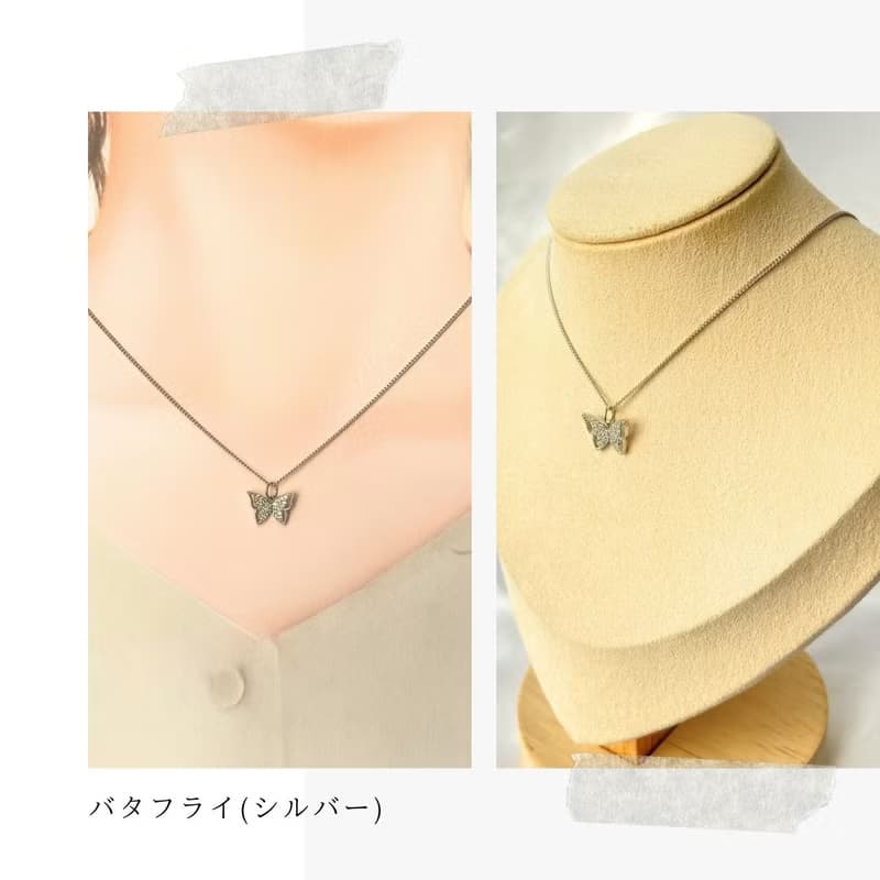 蝴蝶 項鍊　銀飾 / 日本製 / 手工