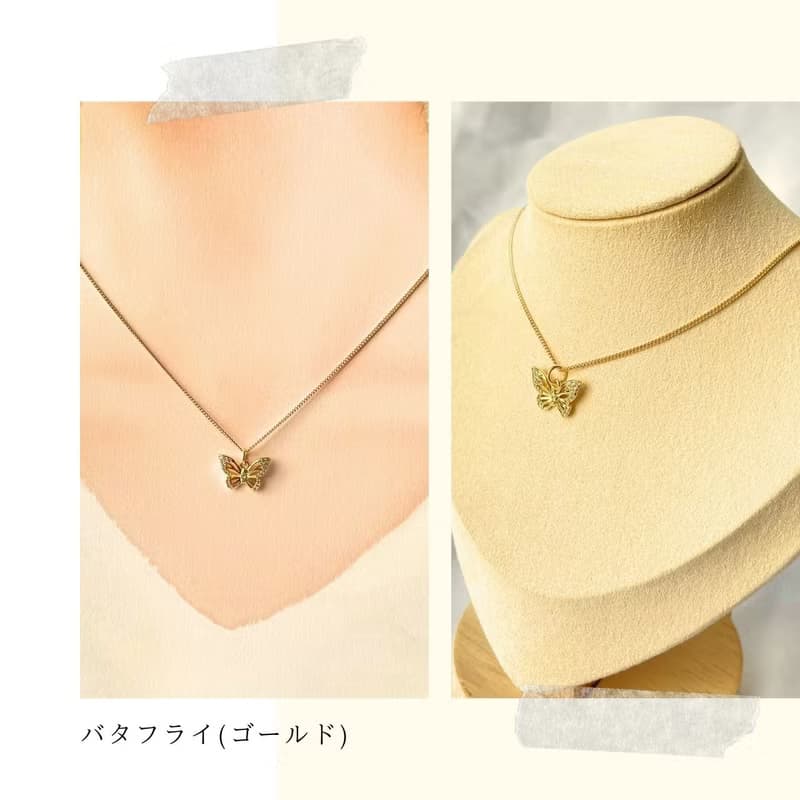 蝴蝶 項鍊　銀飾 / 日本製 / 手工