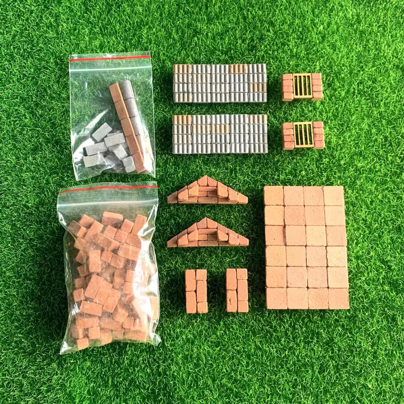 【DIY材料組合包】基本屋/小磚塊模型/迷你紅磚/台灣傳統築