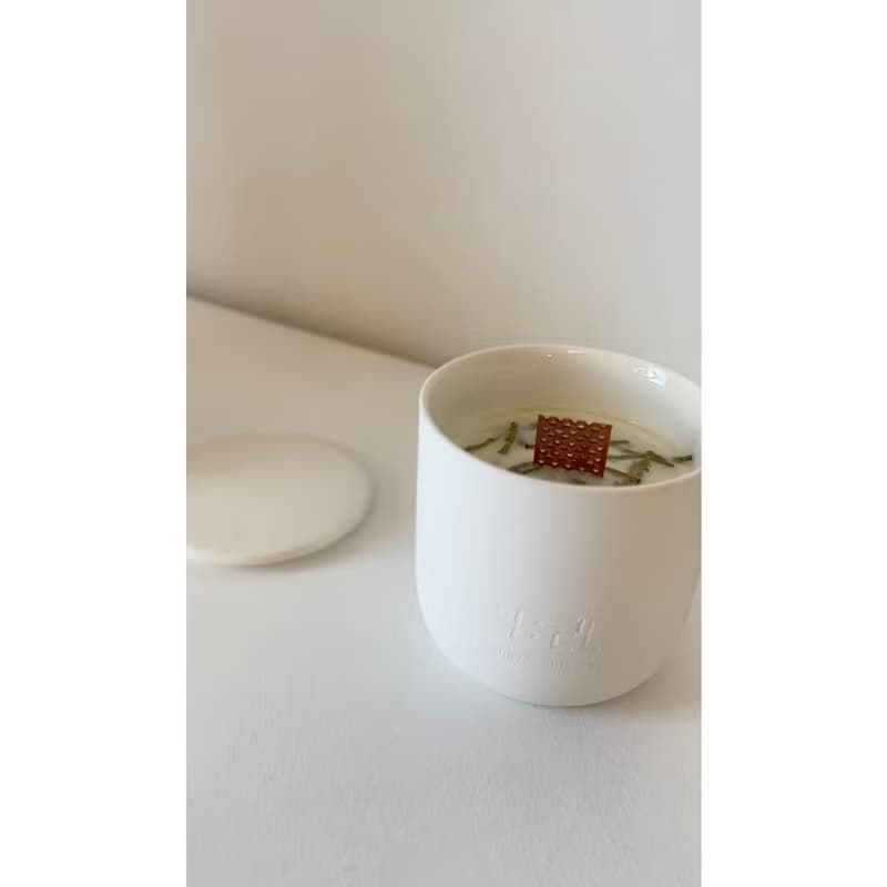 四點二十實驗室 含天然草淨化草本陶瓷大豆蠟燭 聖木/鼠尾草/雪松
