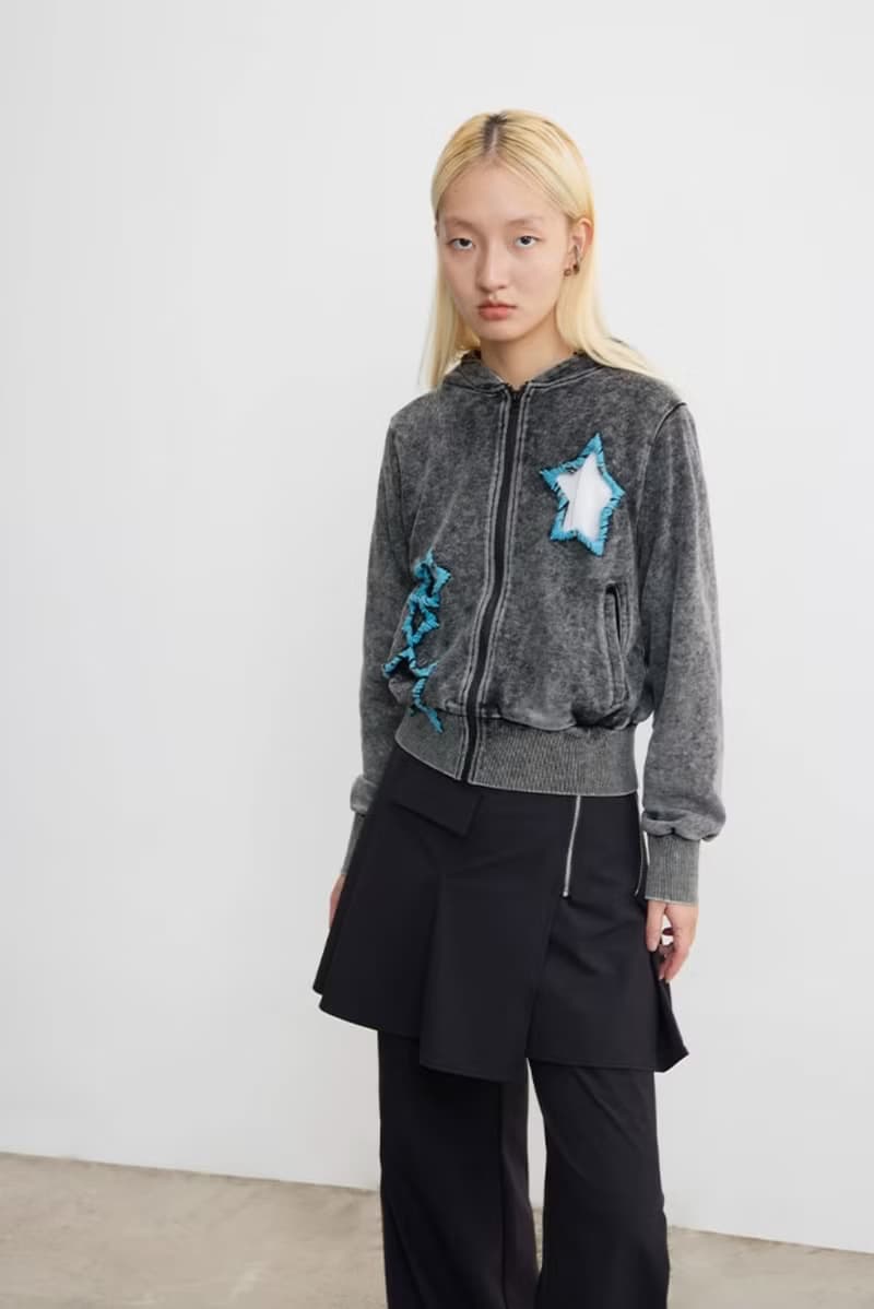 Zip-Front Hooded Sweatshirt 爆炸星星連帽拉鏈衛衣