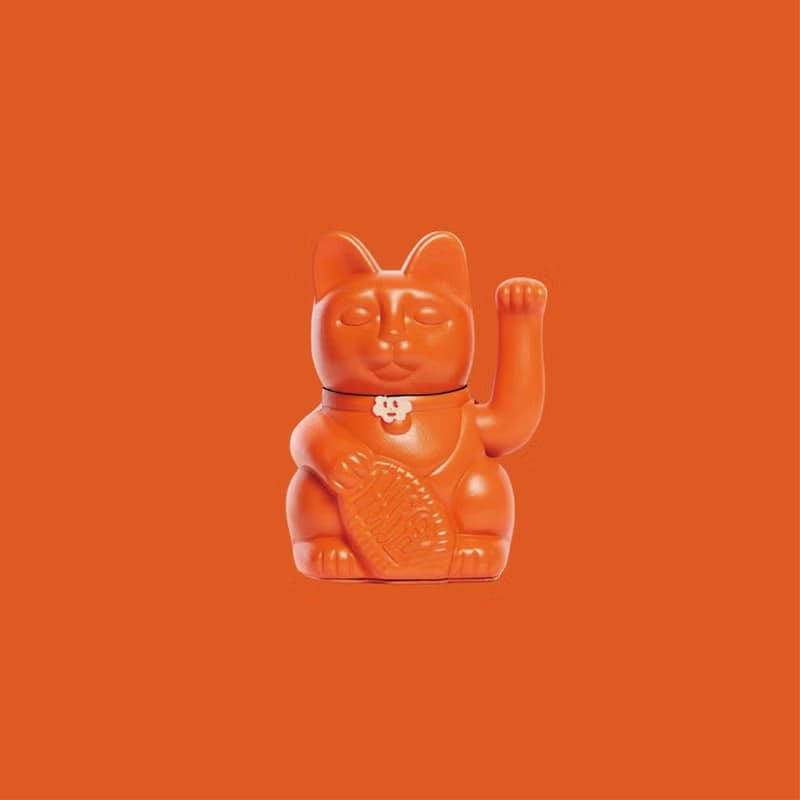 【Diminuto Cielo 招財貓】 Tiny Sky 幸運招財貓 - 亮橘色 15CM