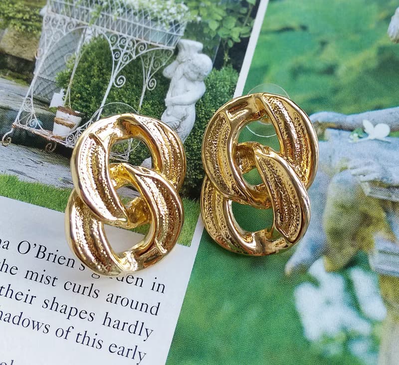 Vintage Jewelry 西洋古董飾品 摩登造型 針式耳環