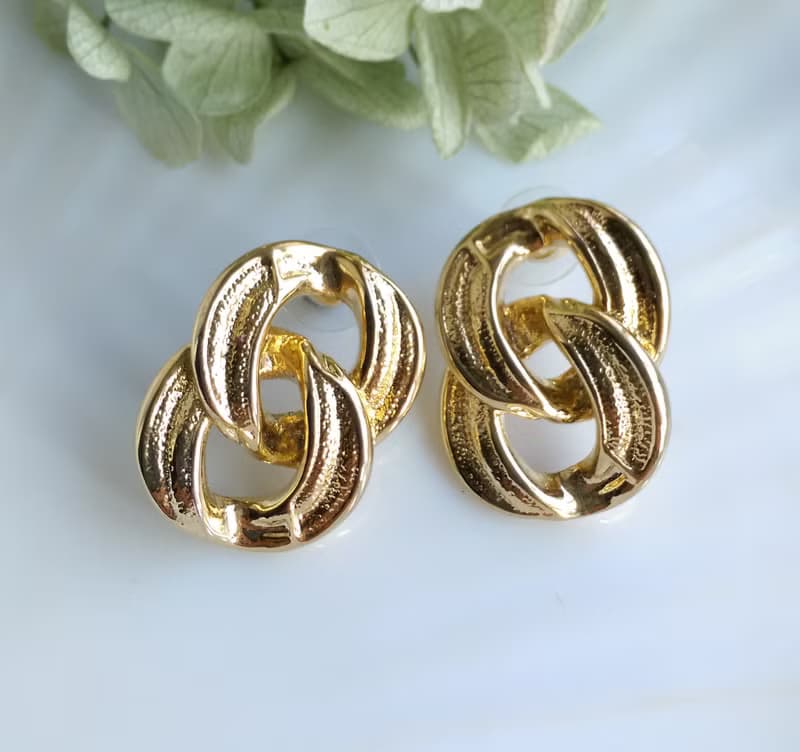 Vintage Jewelry 西洋古董飾品 摩登造型 針式耳環