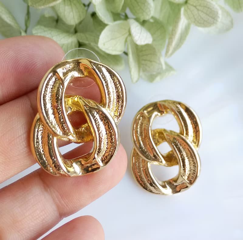 Vintage Jewelry 西洋古董飾品 摩登造型 針式耳環