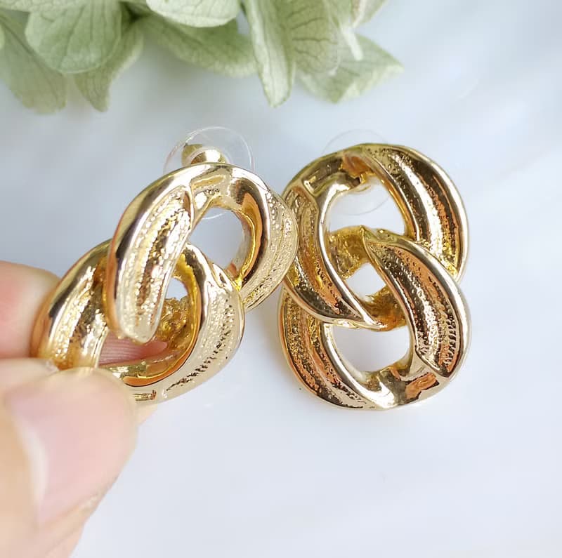 Vintage Jewelry 西洋古董飾品 摩登造型 針式耳環